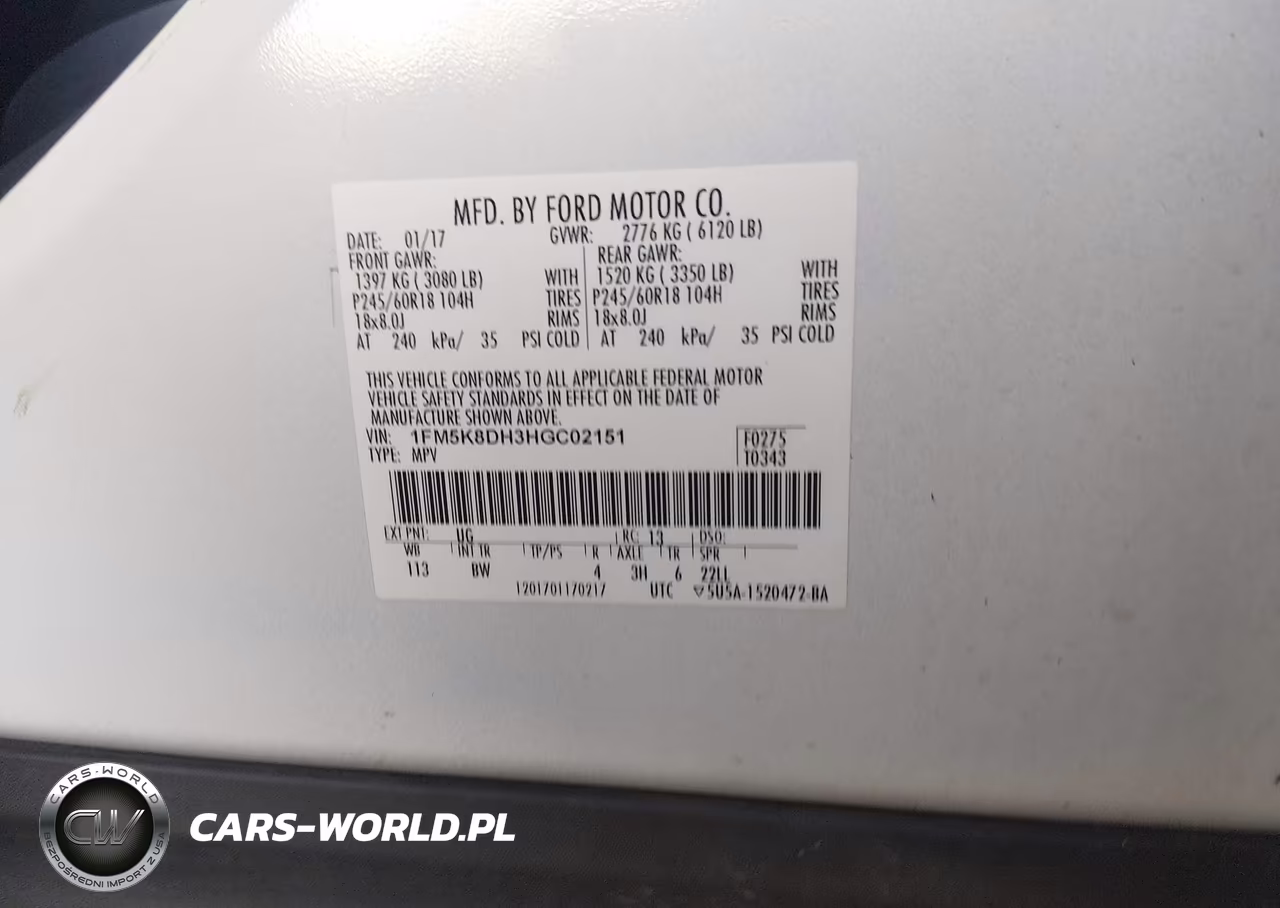 2017 Ford Explorer Xlt VIN:1FM5K8DH3HGC02151 - 9