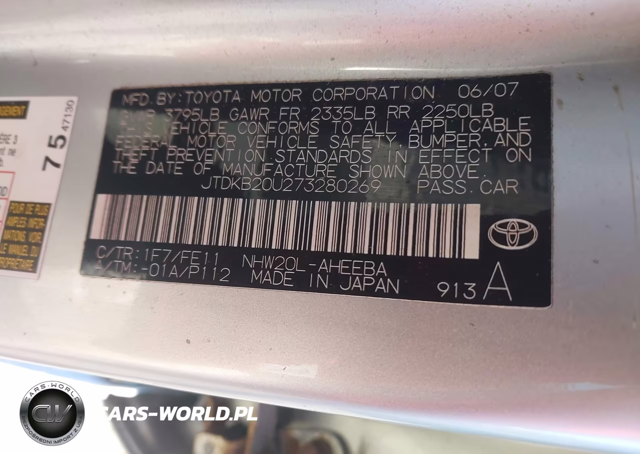 2007 Toyota Prius VIN:JTDKB20U273280269 - 9