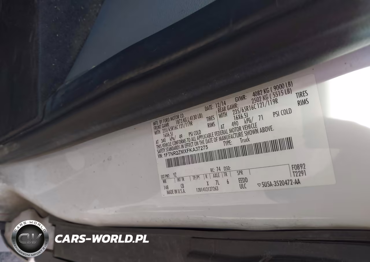 2015 Ford Transit-250 VIN:1FTNR2ZMXFKA37275 - 9