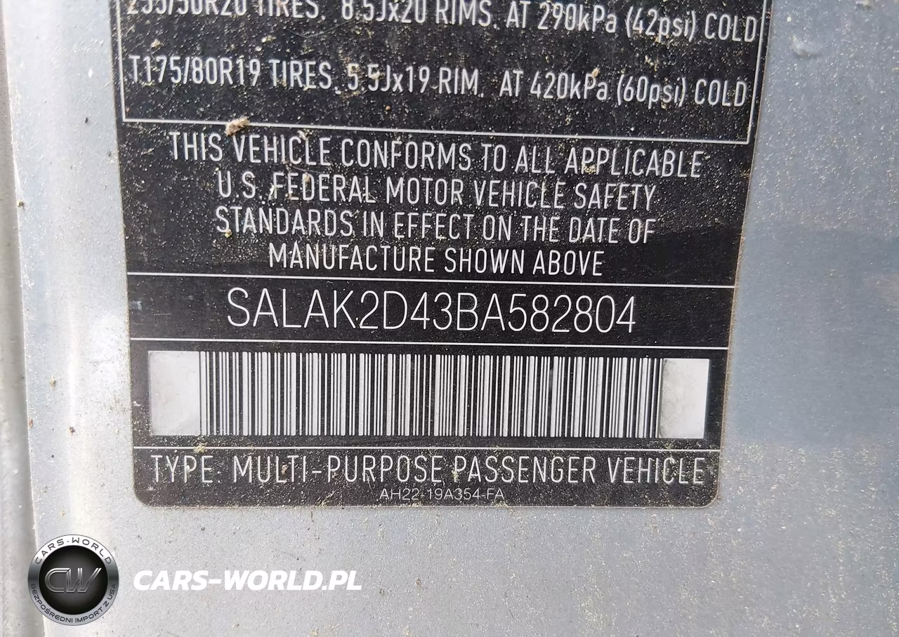 2011 Land Rover Lr4 VIN:SALAK2D43BA582804 - 9
