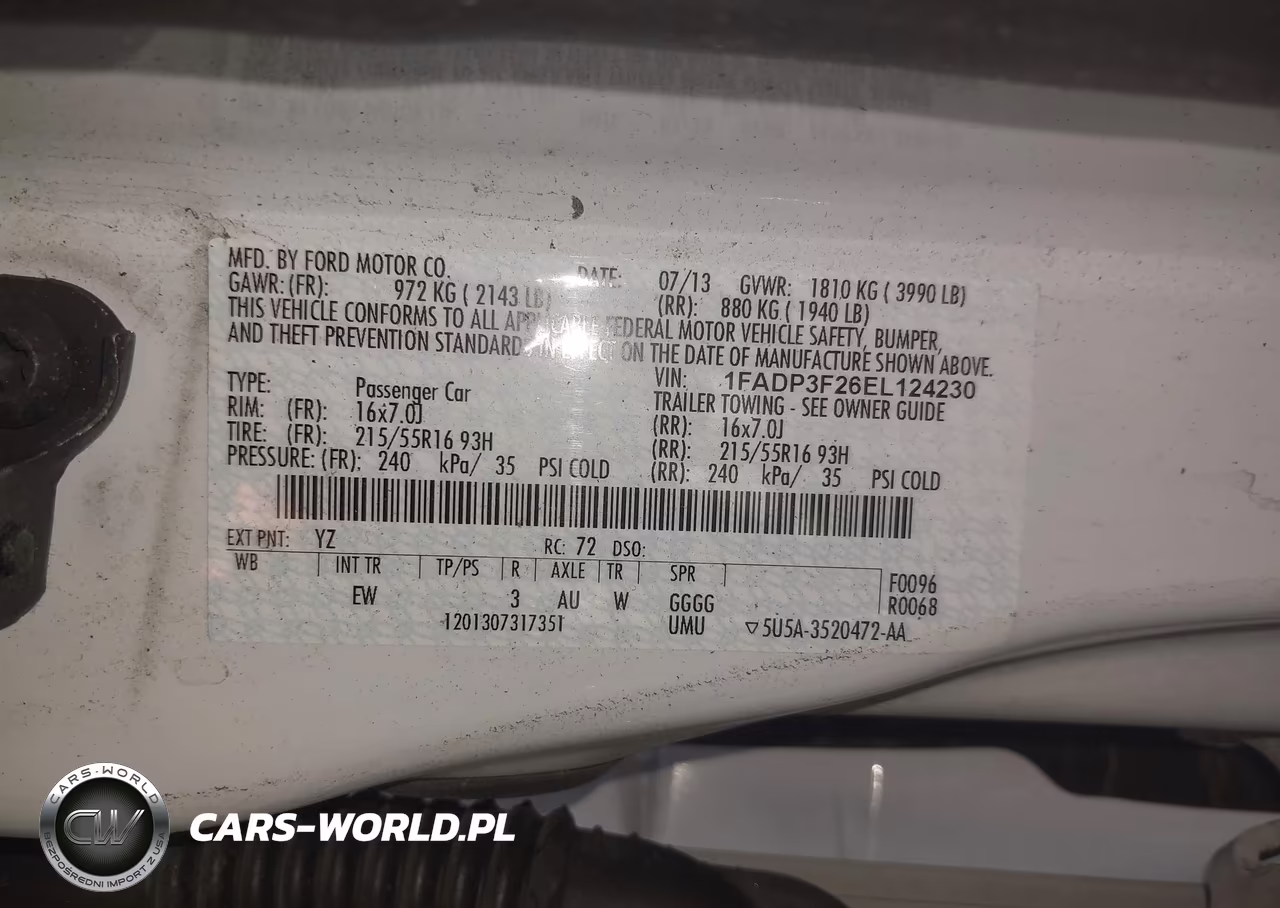 2014 Ford Focus Se VIN:1FADP3F26EL124230 - 9