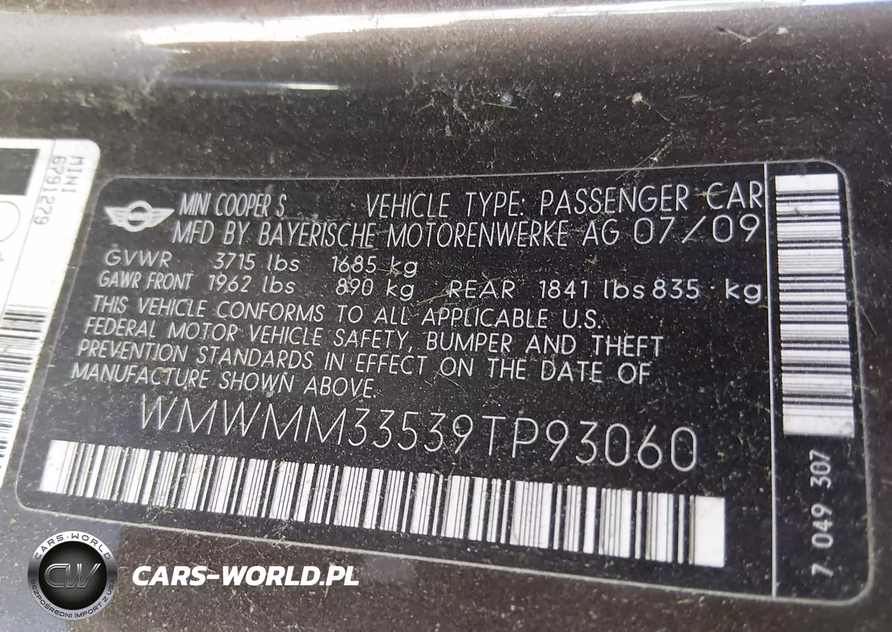 2009 Mini Cooper S Clubman VIN:WMWMM33539TP93060 - 9