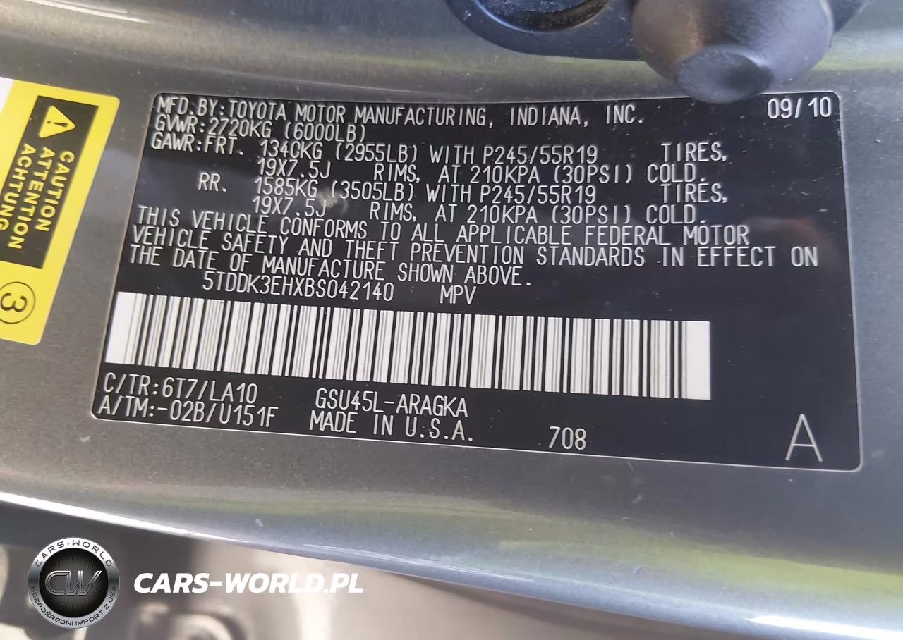 2011 Toyota Highlander Limited V6 VIN:5TDDK3EHXBS042140 - 9