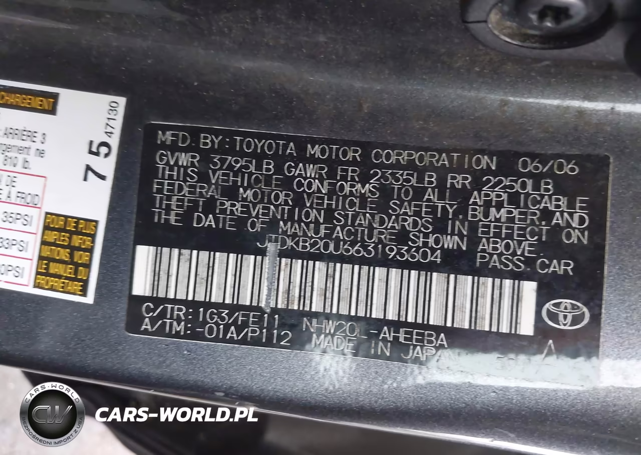 2006 Toyota Prius VIN:JTDKB20U663193604 - 9