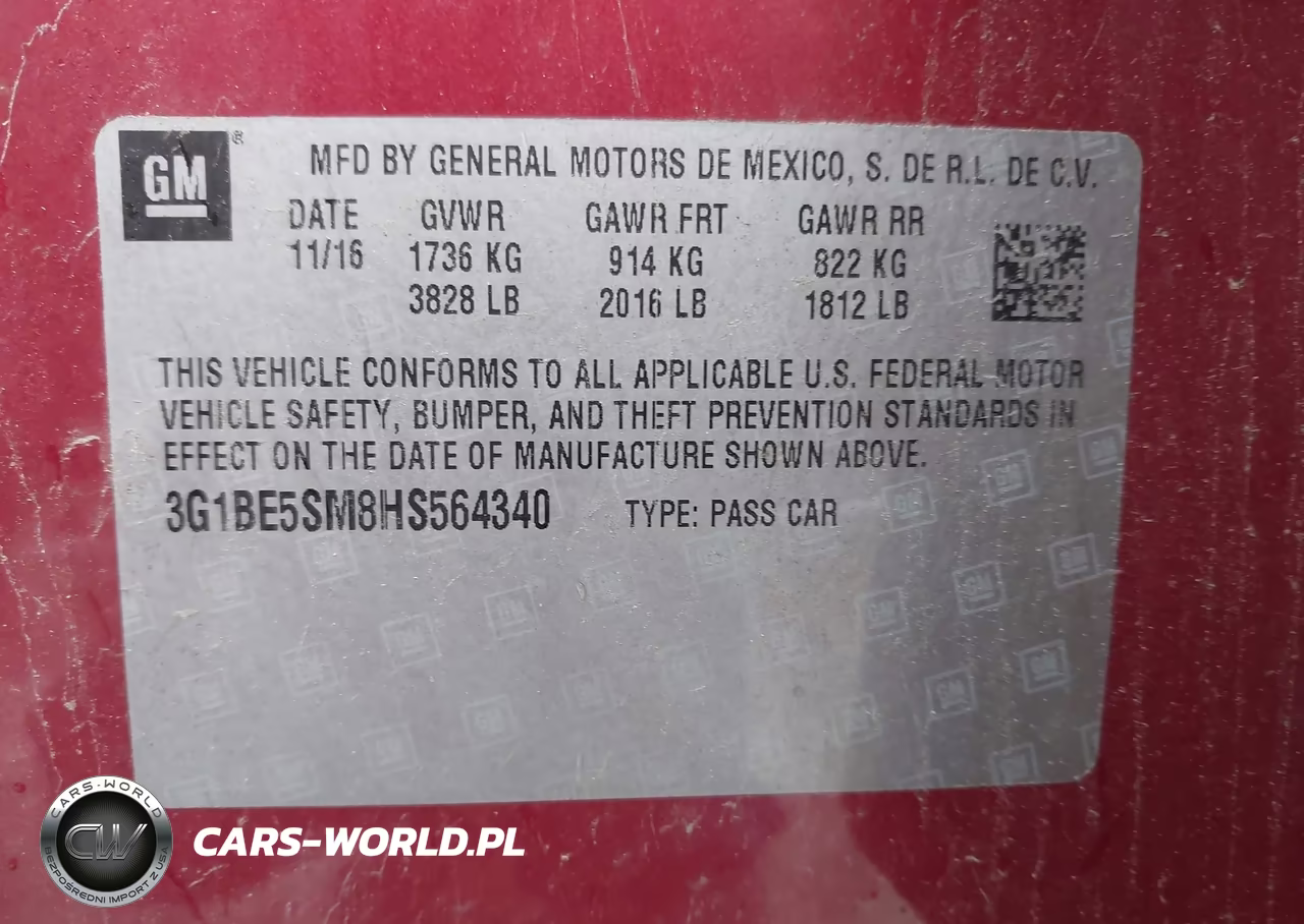 2017 Chevrolet Cruze Lt Auto VIN:3G1BE5SM8HS564340 - 9