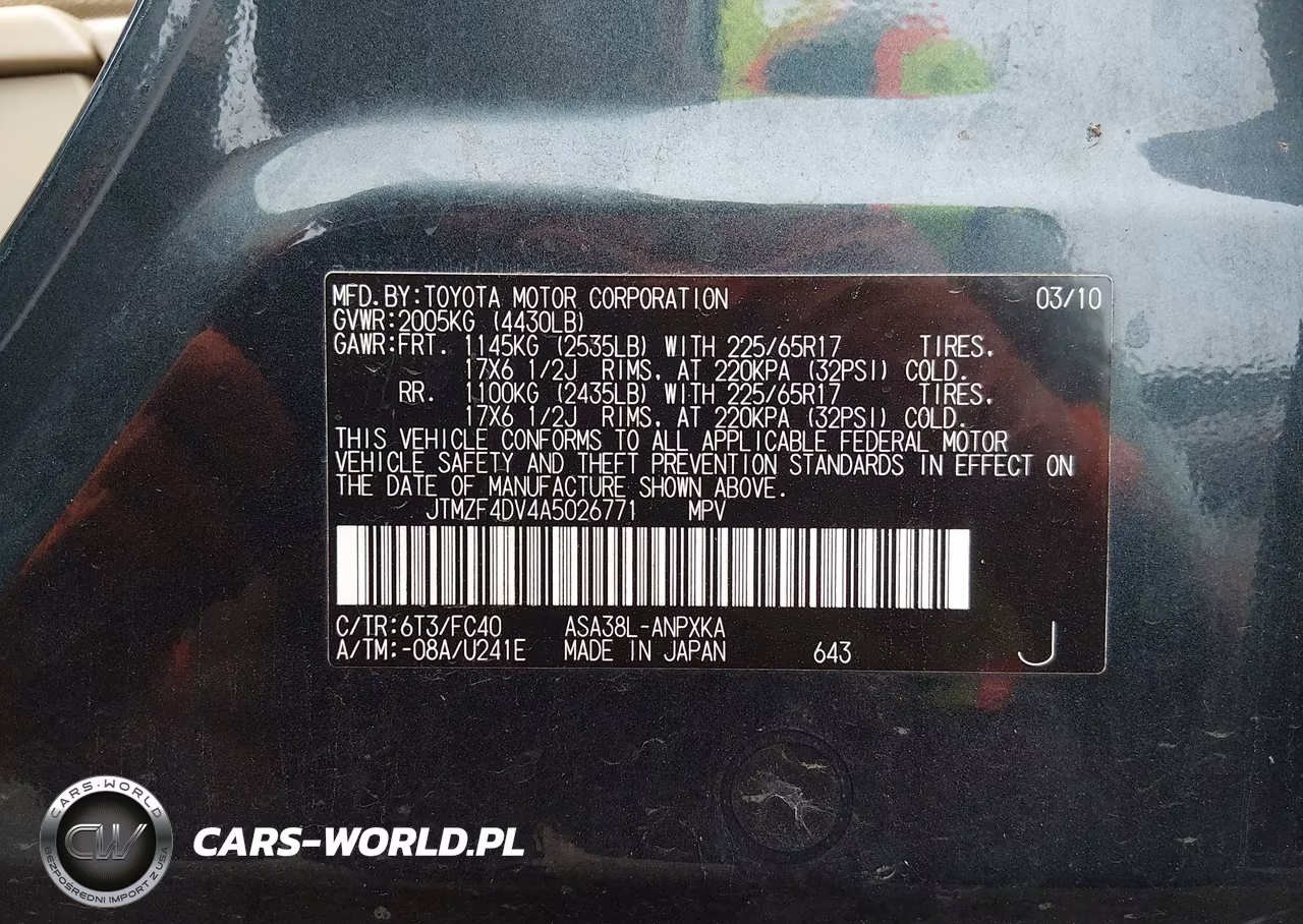 2010 Toyota Rav4 VIN:JTMZF4DV4A5026771 - 9