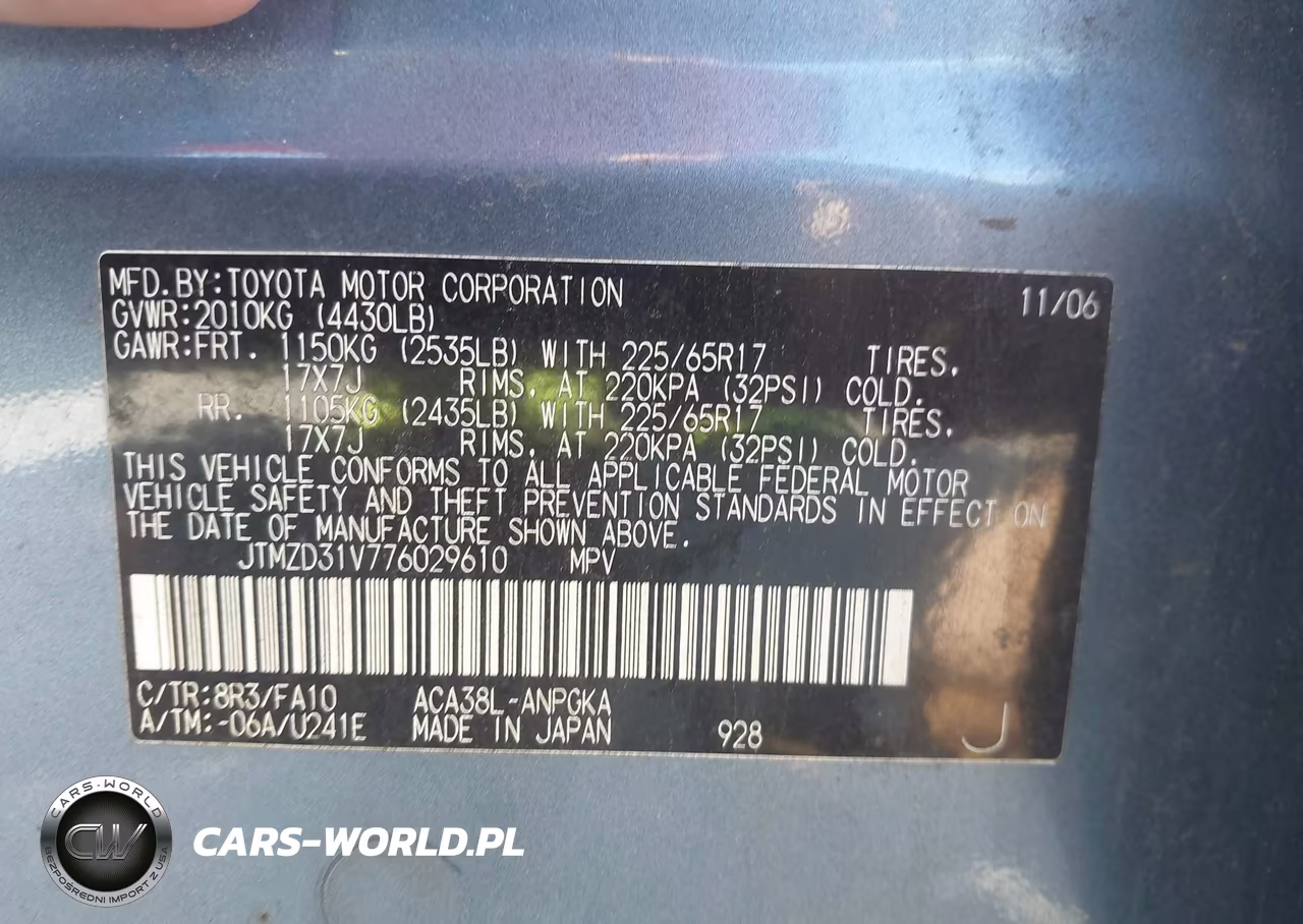 2007 Toyota Rav4 Limited VIN:JTMZD31V776029610 - 9