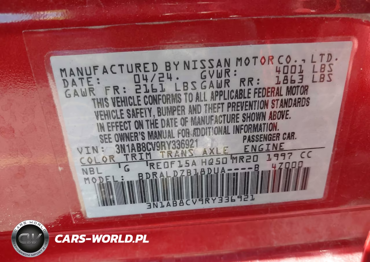 2024 Nissan Sentra Sv Xtronic Cvt VIN:3N1AB8CV9RY336921 - 9