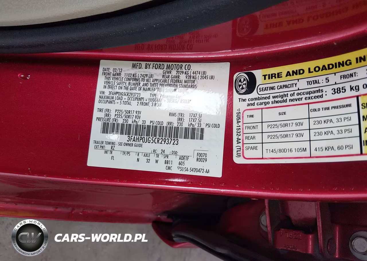 2012 Ford Fusion Sel VIN:3FAHP0JG5CR293723 - 9