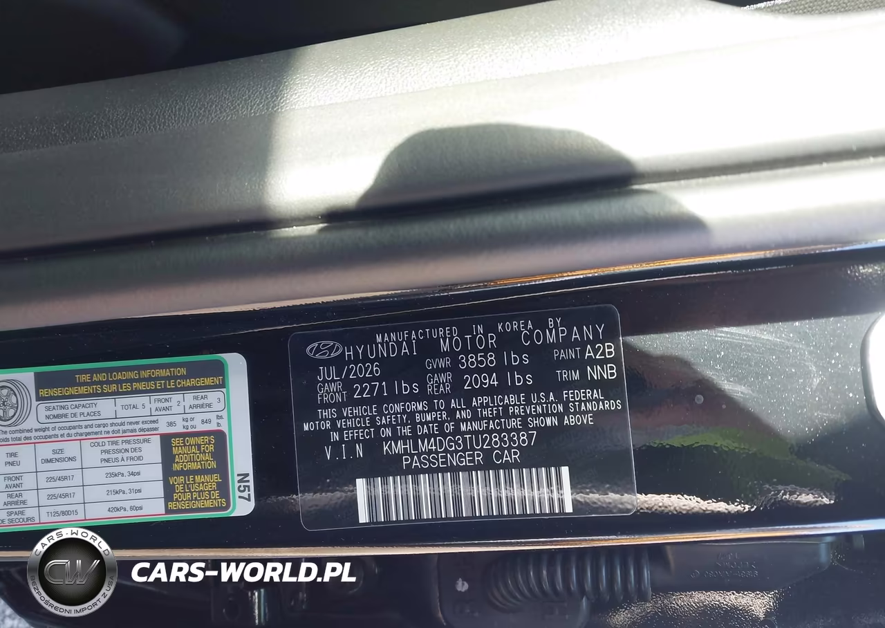 2026 Hyundai Elantra Sel Sport VIN:KMHLM4DG3TU283387 - 9
