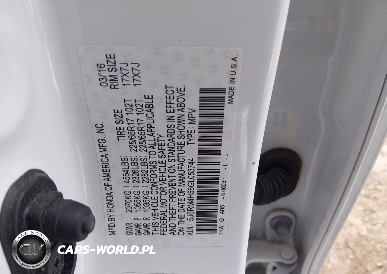 2016 Honda Cr-V Ex VIN:5J6RM4H56GL053744 - 9