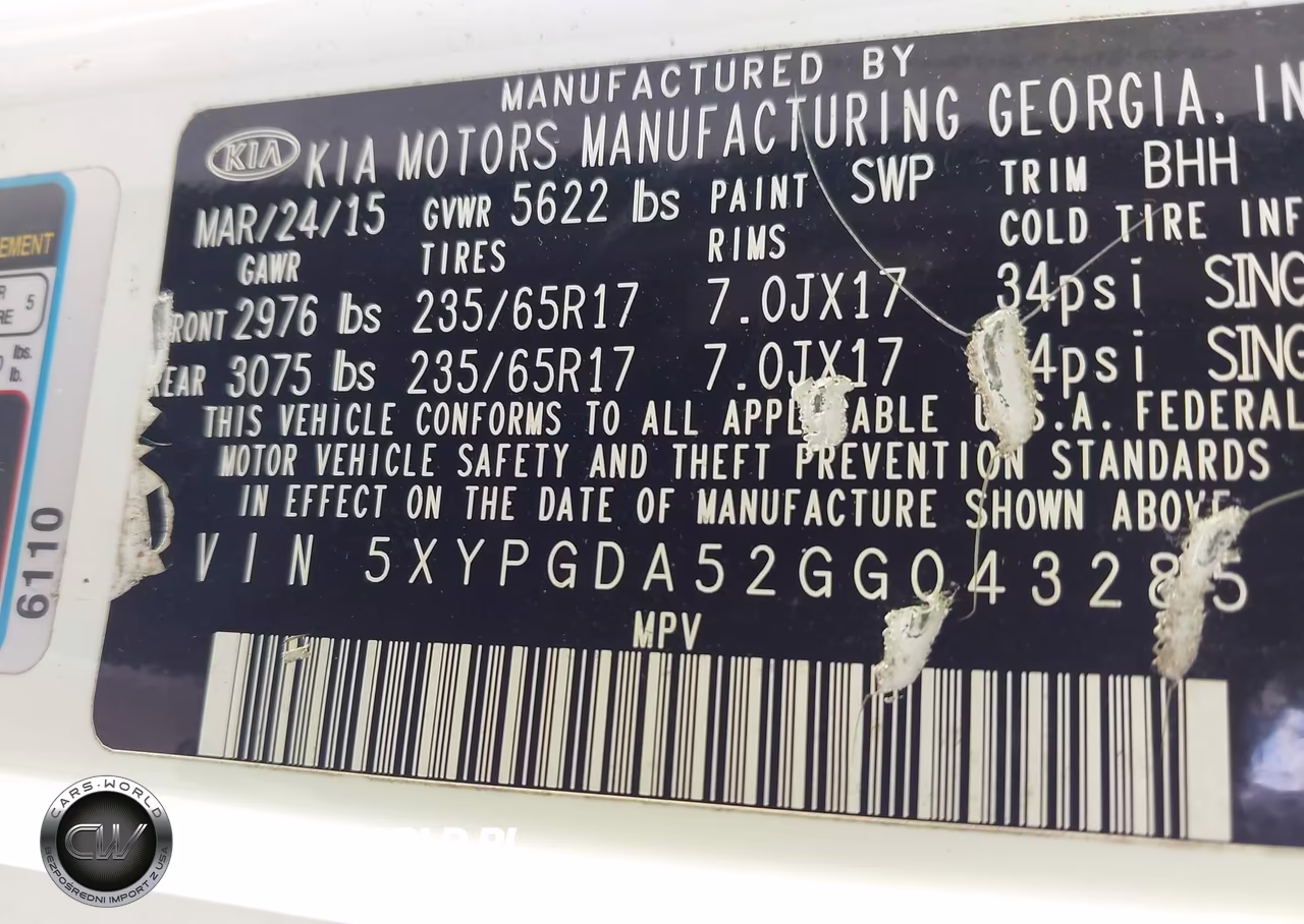 2016 Kia Sorento 3.3L Lx VIN:5XYPGDA52GG043285 - 9