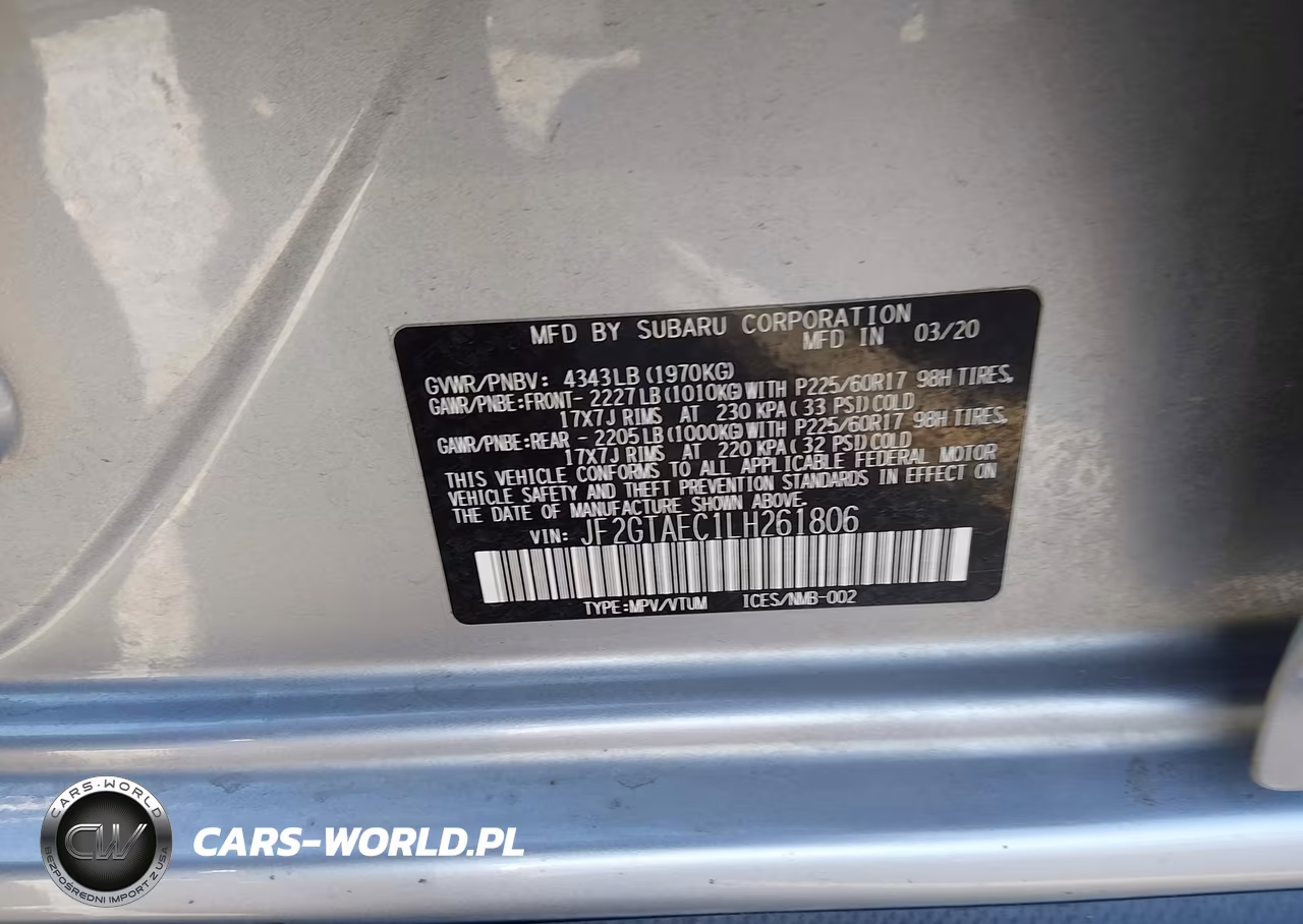 2020 Subaru Crosstrek Premium VIN:JF2GTAEC1LH261806 - 9