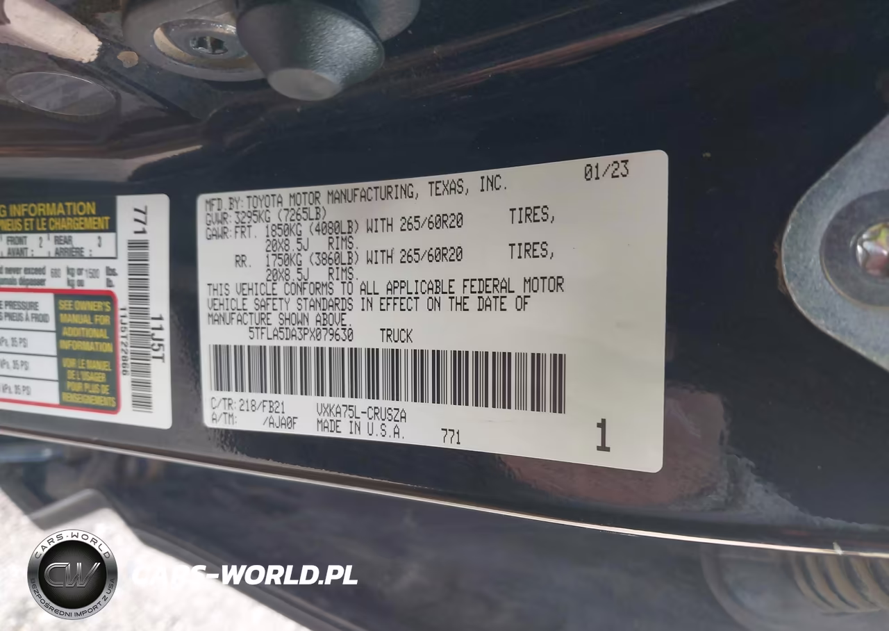 2023 Toyota Tundra Sr5 VIN:5TFLA5DA3PX079630 - 9
