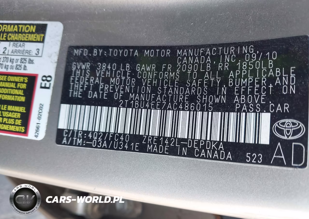 2010 Toyota Corolla Le VIN:2T1BU4EE7AC486015 - 9