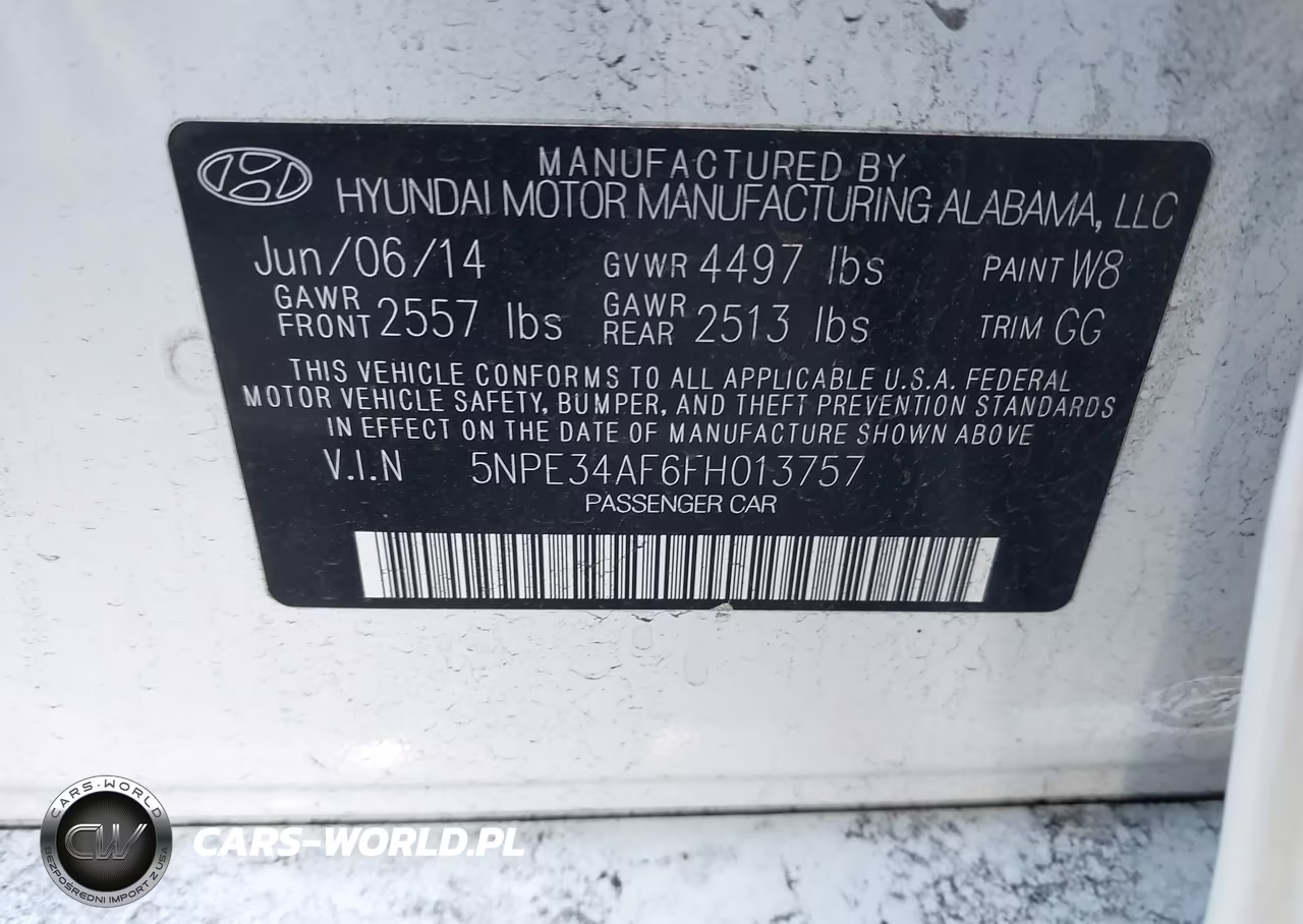 2015 Hyundai Sonata Limited VIN:5NPE34AF6FH013757 - 9