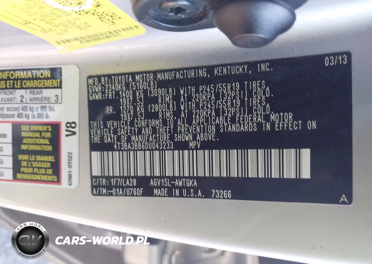 2013 Toyota Venza Xle VIN:4T3BA3BB6DU043233 - 9