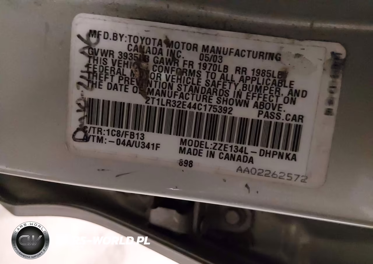 2004 Toyota Matrix Xr VIN:2T1LR32E44C175392 - 9