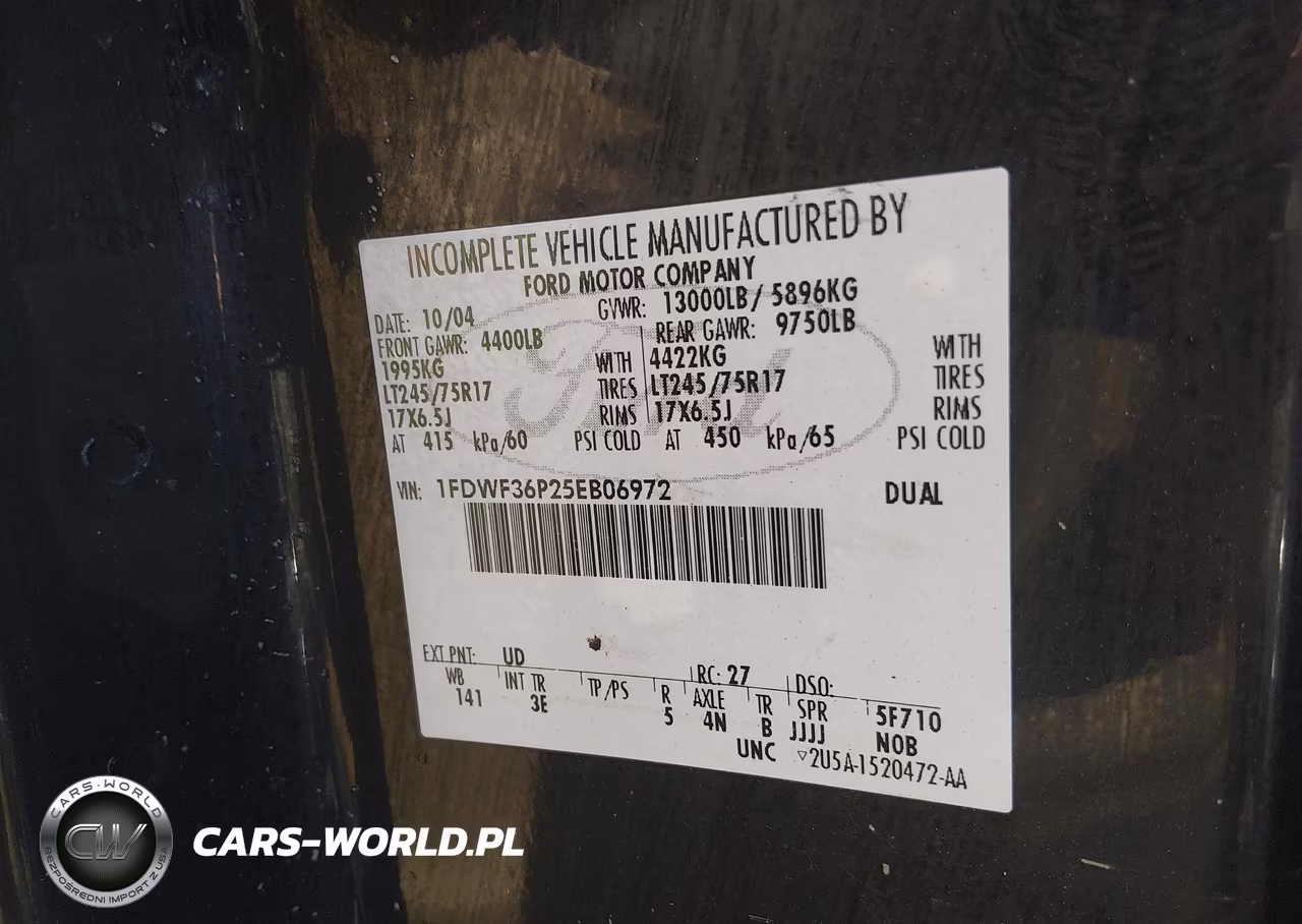 2005 FORD F350 SUPER DUTY VIN:1FDWF36P25EB06972 - 8