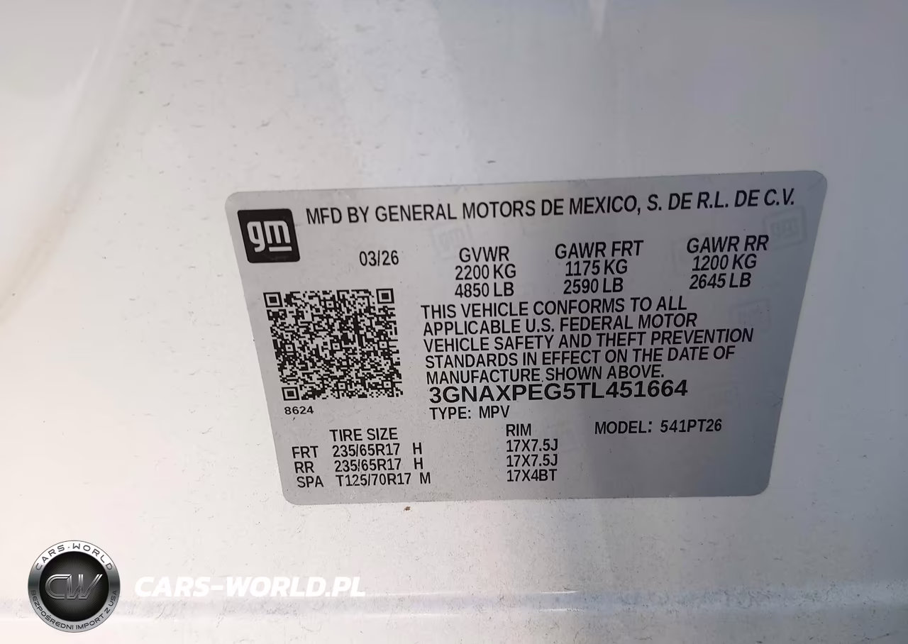 2026 Chevrolet Equinox Awd Lt VIN:3GNAXPEG5TL451664 - 9