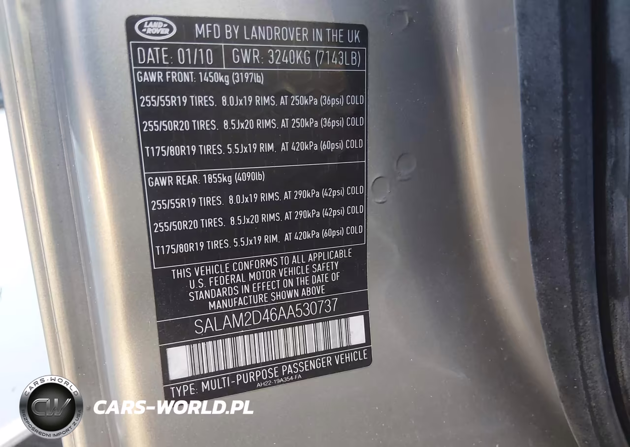 2010 Land Rover Lr4 VIN:SALAM2D46AA530737 - 9