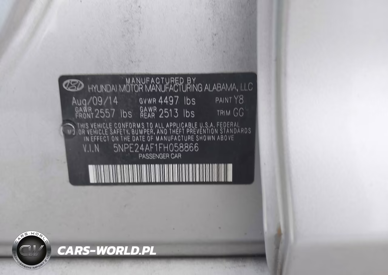 2015 Hyundai Sonata Se VIN:5NPE24AF1FH058866 - 9