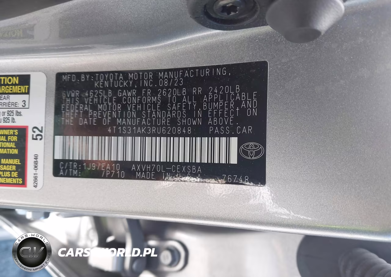 2024 Toyota Camry Hybrid Se VIN:4T1S31AK3RU620848 - 9
