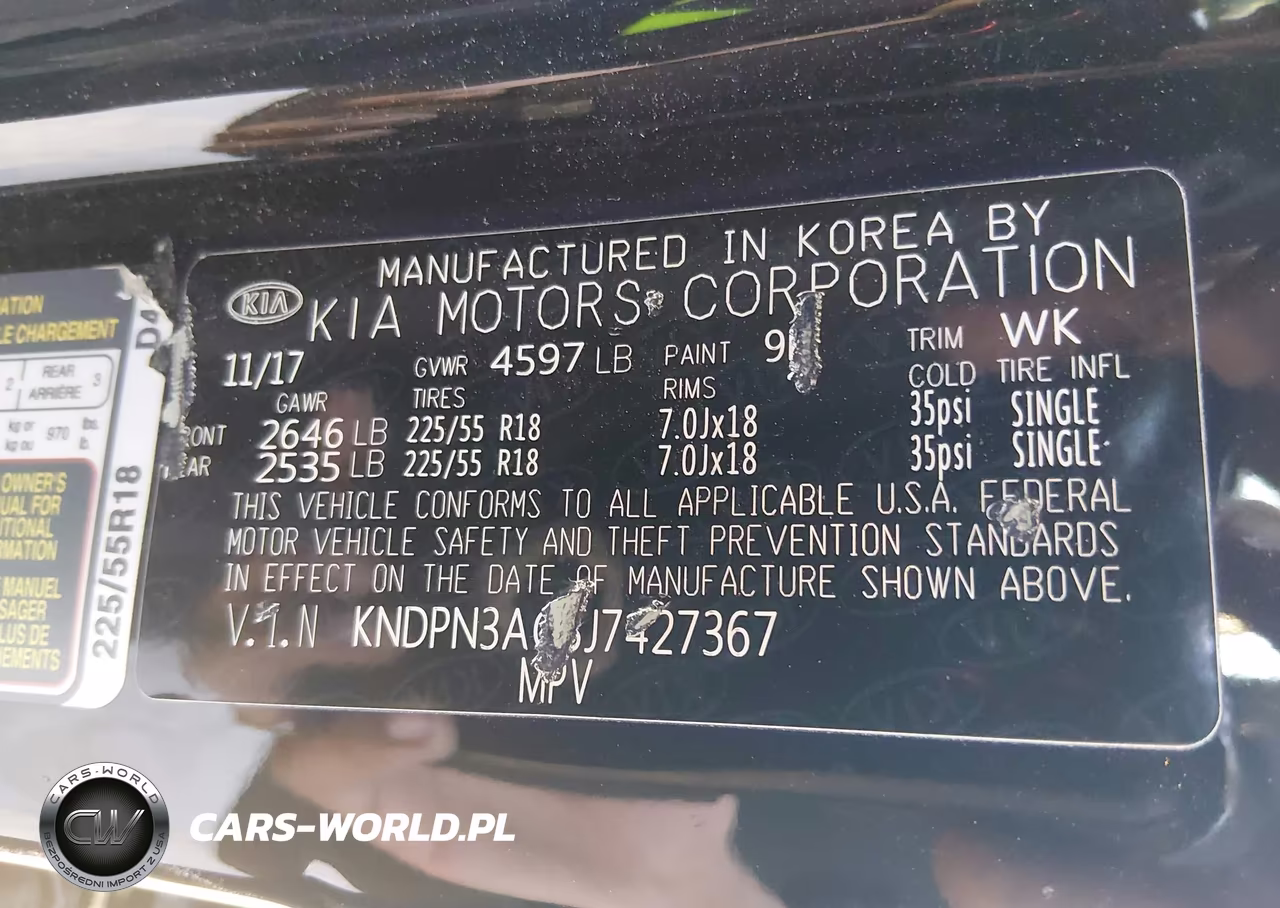 2018 Kia Sportage Ex VIN:KNDPN3AC3J7427367 - 9