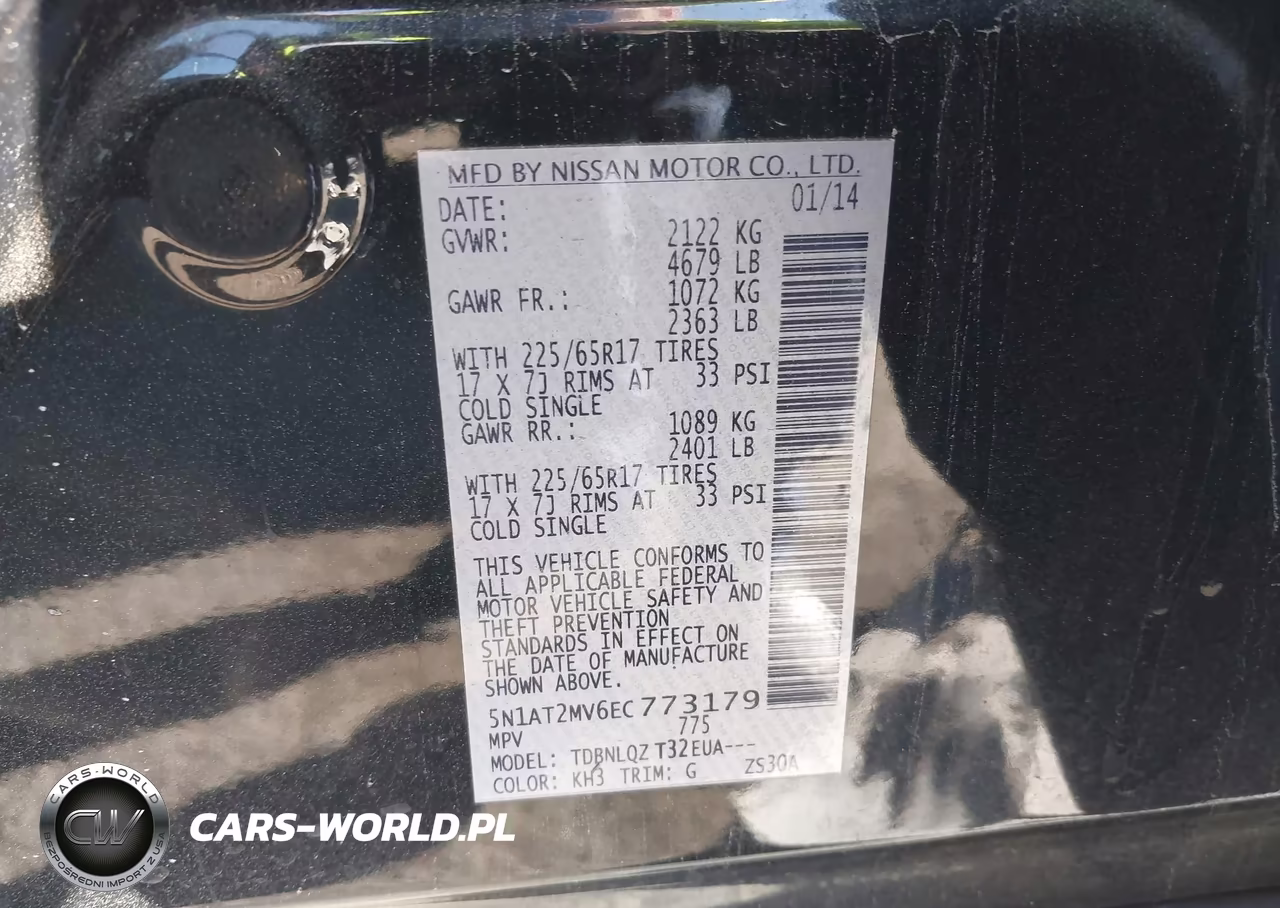 2014 Nissan Rogue Sv VIN:5N1AT2MV6EC773179 - 9
