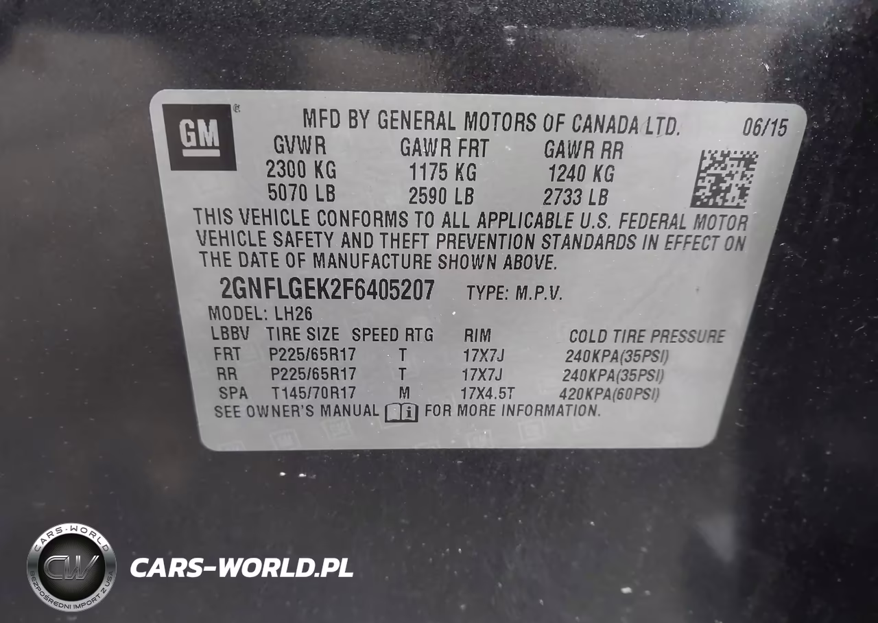 2015 Chevrolet Equinox 2Lt VIN:2GNFLGEK2F6405207 - 9