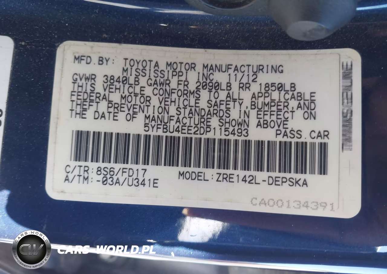 2013 Toyota Corolla S VIN:5YFBU4EE2DP115493 - 9