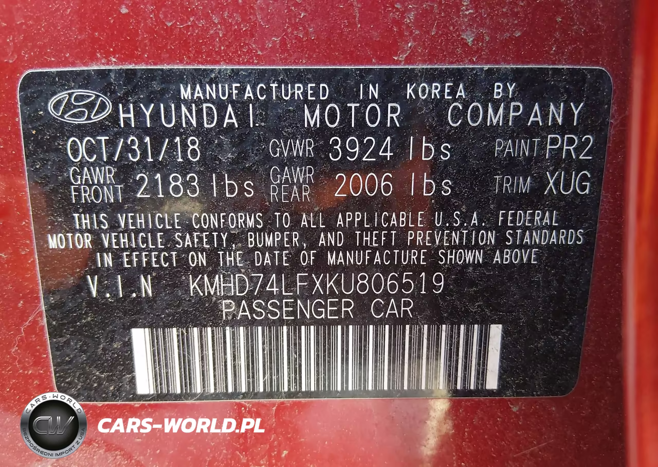 2019 Hyundai Elantra Se VIN:KMHD74LFXKU806519 - 9