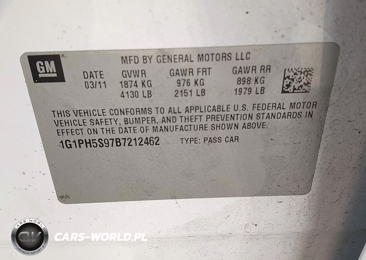 2011 Chevrolet Cruze Ltz VIN:1G1PH5S97B7212462 - 9