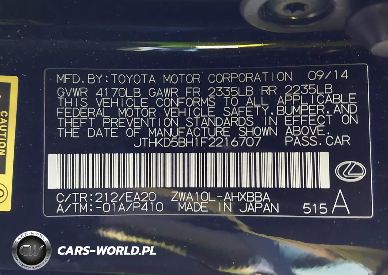 2015 Lexus Ct 200H VIN:JTHKD5BH1F2216707 - 9