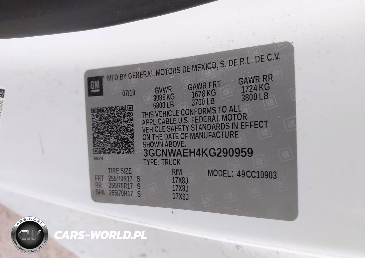 2019 Chevrolet Silverado 1500 Work Truck VIN:3GCNWAEH4KG290959 - 9