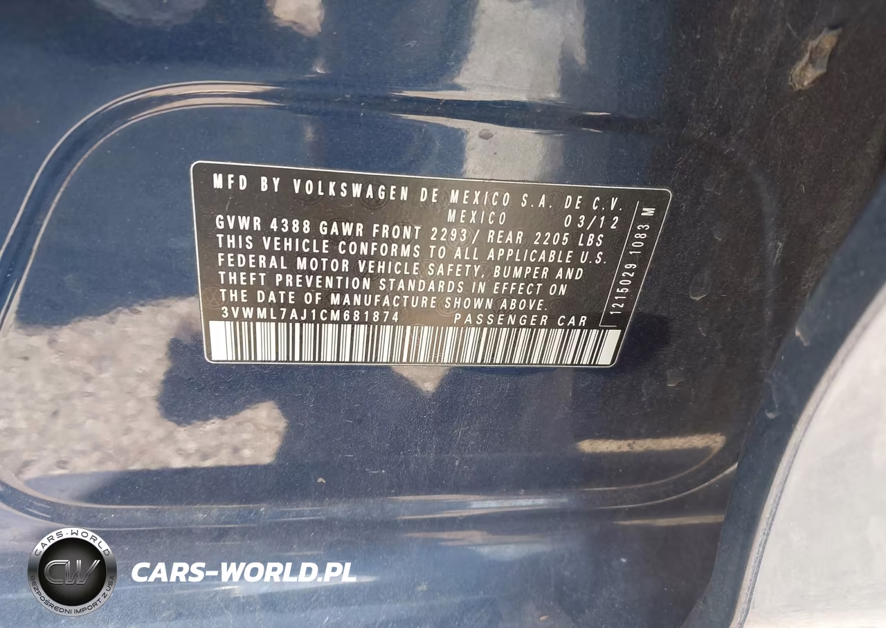 2012 Volkswagen Jetta Sportwagen 2.0L Tdi VIN:3VWML7AJ1CM681874 - 9