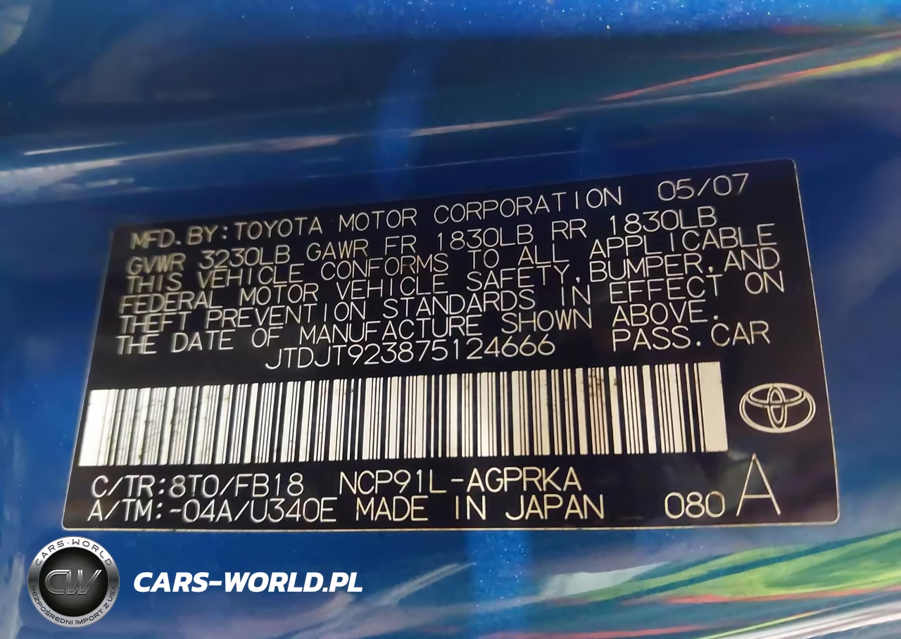 2007 Toyota Yaris VIN:JTDJT923875124666 - 9