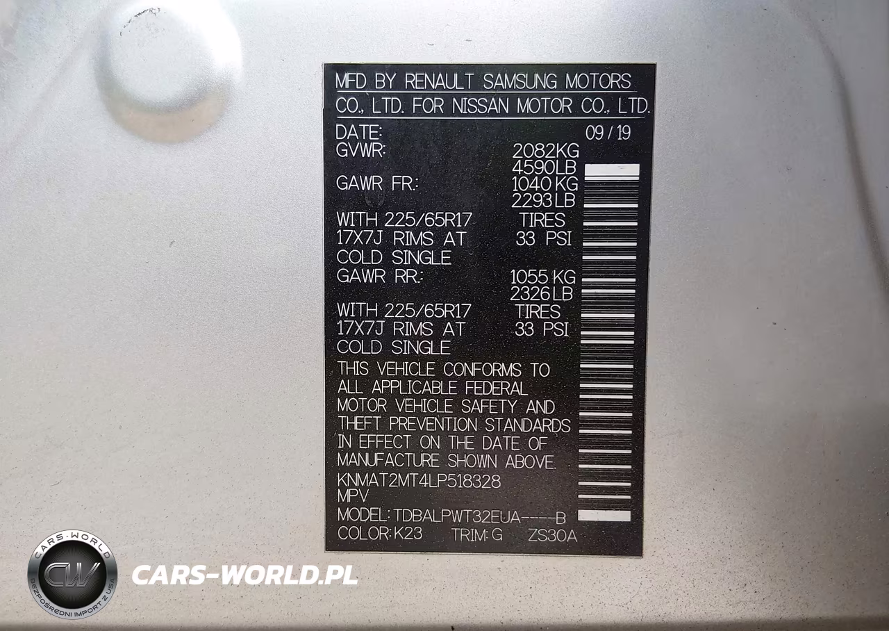 2020 Nissan Rogue S Fwd VIN:KNMAT2MT4LP518328 - 9