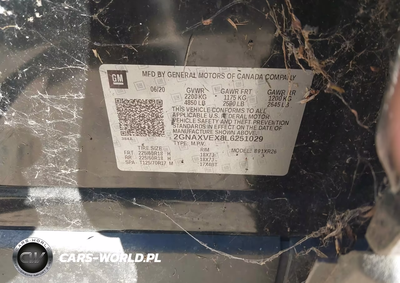 2020 Chevrolet Equinox Awd Lt 2.0L Turbo VIN:2GNAXVEX8L6251029 - 9