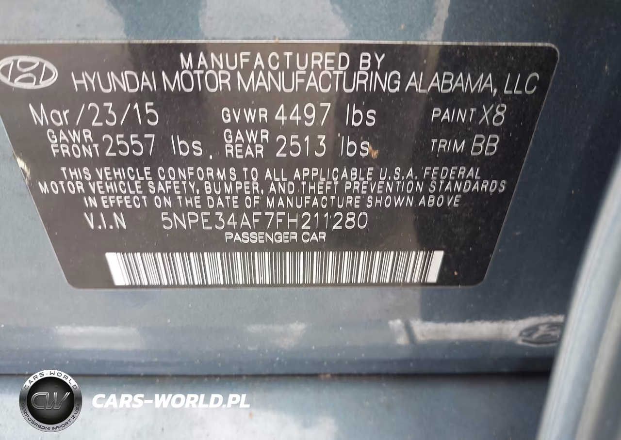 2015 Hyundai Sonata Sport VIN:5NPE34AF7FH211280 - 9