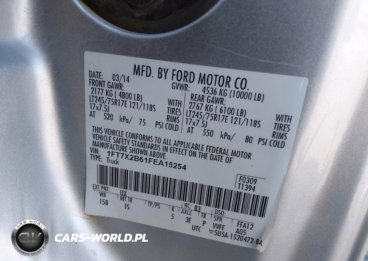 2015 Ford F-250 Xl VIN:1FT7X2B61FEA15254 - 9