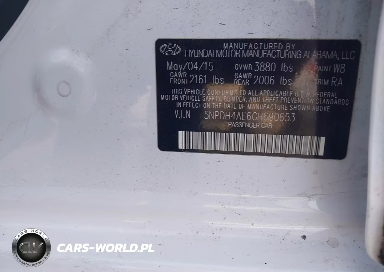 2016 Hyundai Elantra Se VIN:5NPDH4AE6GH690653 - 9