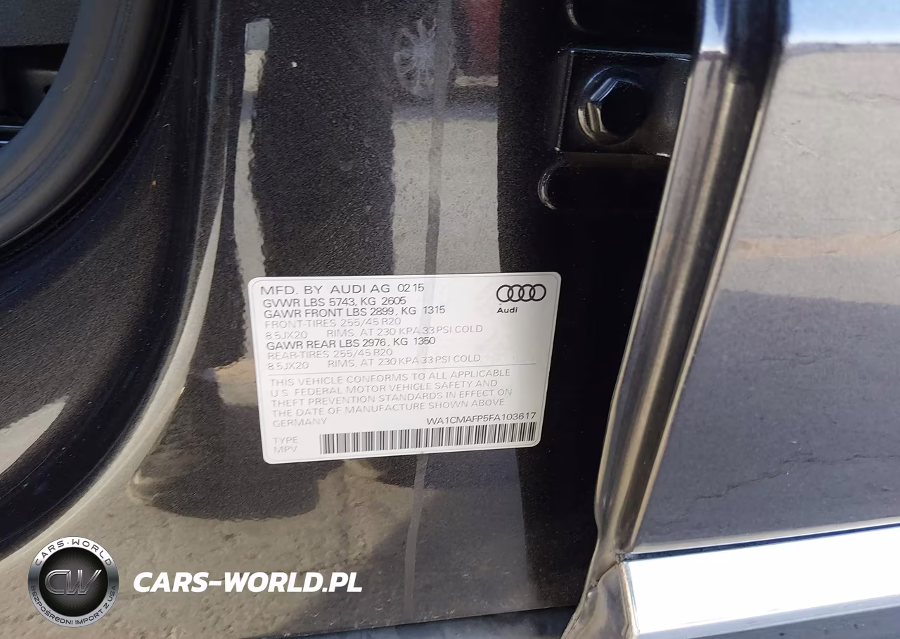 2015 Audi Q5 3.0 Tdi Premium Plus VIN:WA1CMAFP5FA103617 - 9
