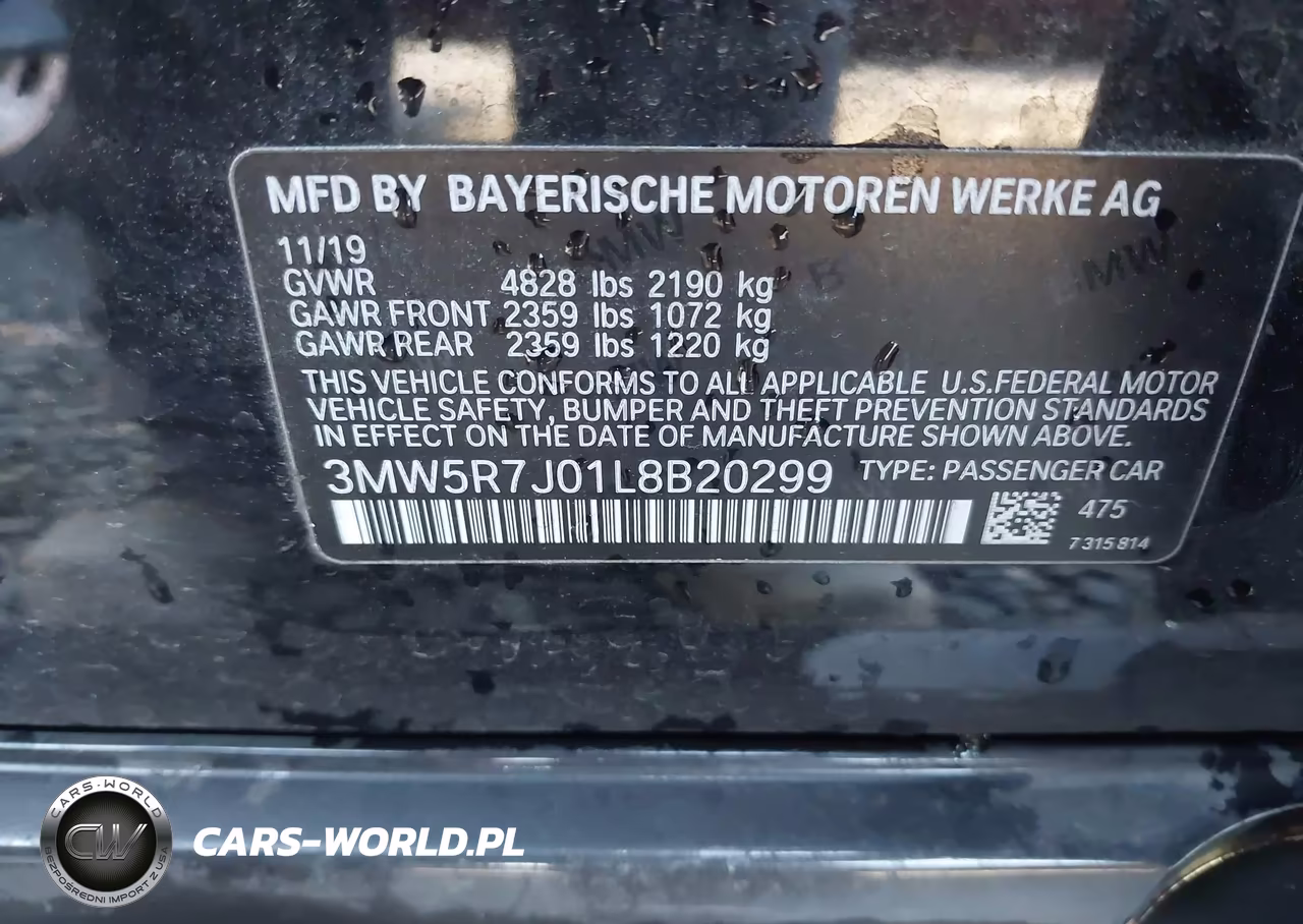 2020 BMW 330I xDrive VIN:3MW5R7J01L8B20299 - 9
