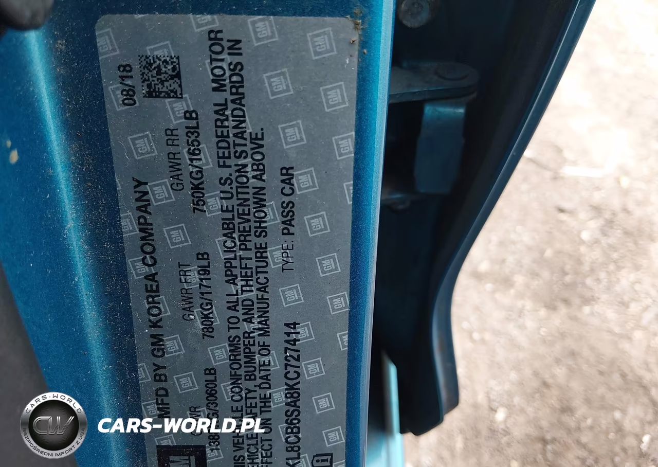 2019 Chevrolet Spark Ls Cvt VIN:KL8CB6SA8KC727414 - 9