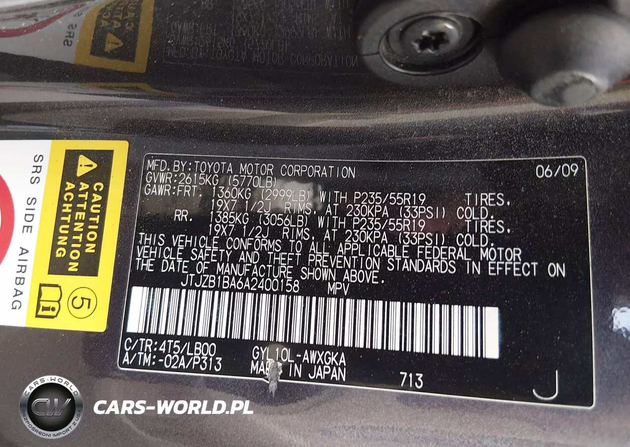 2010 Lexus Rx 450H VIN:JTJZB1BA6A2400158 - 9