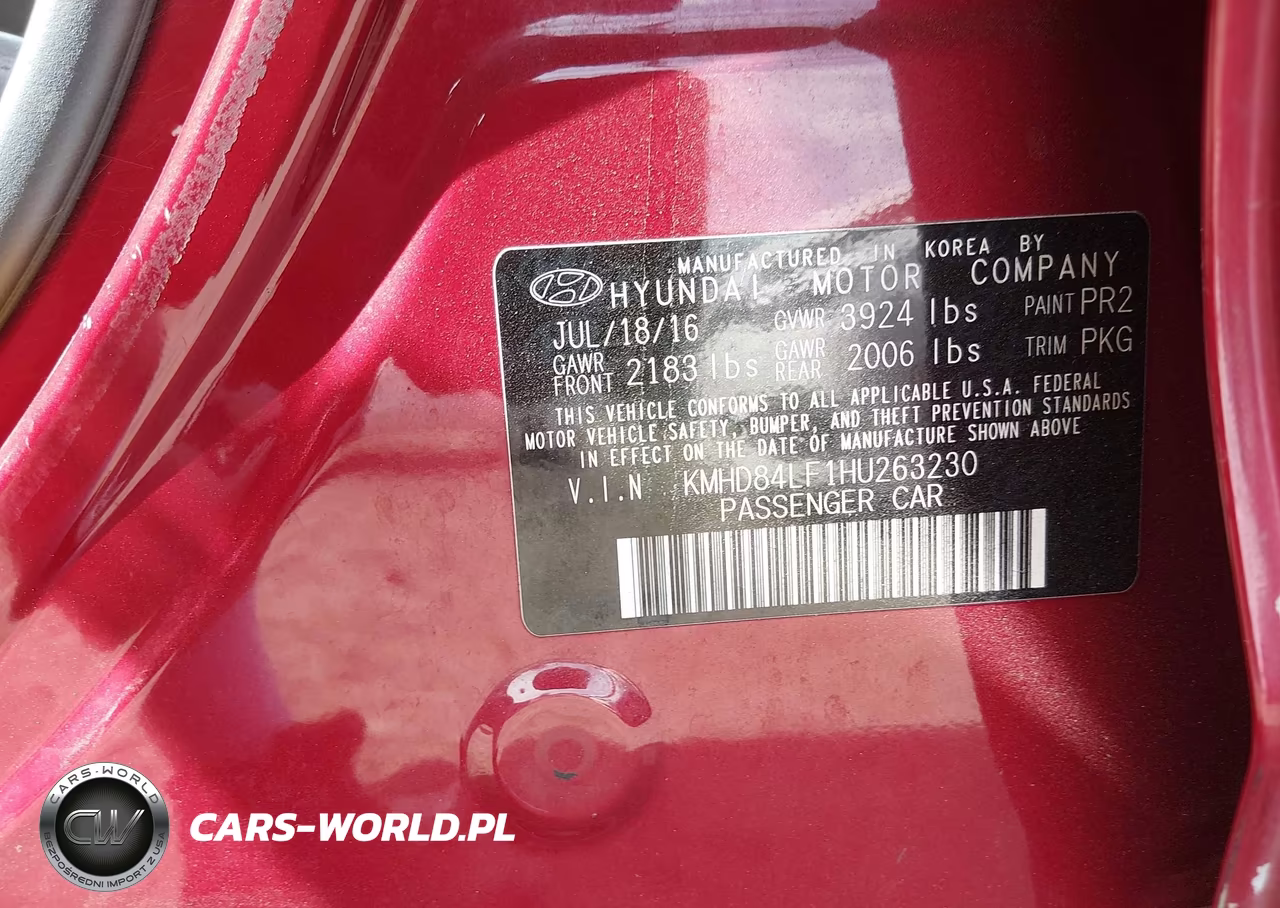 2017 Hyundai Elantra Limited VIN:KMHD84LF1HU263230 - 9