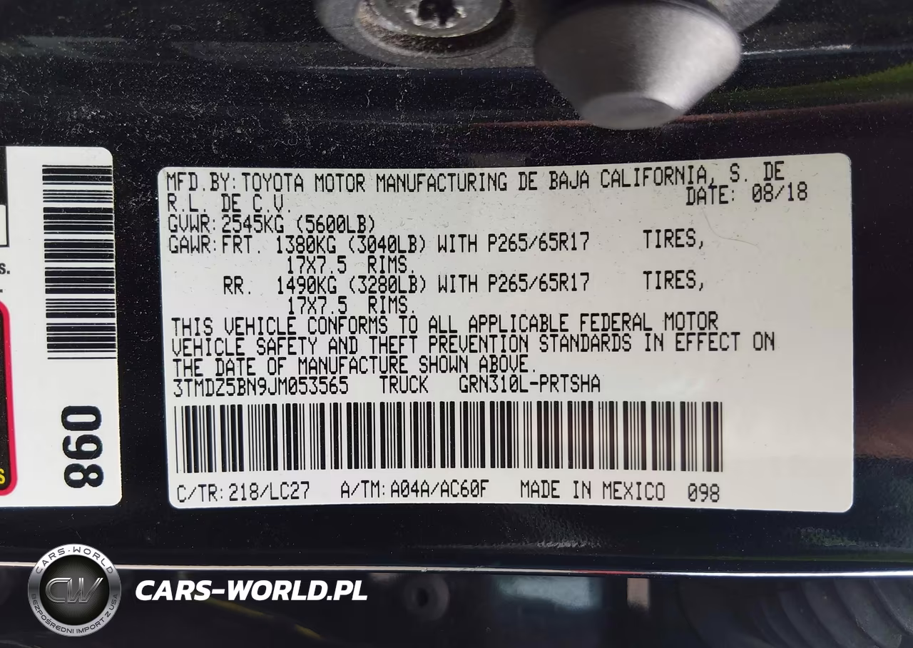 2018 Toyota Tacoma Trd Sport VIN:3TMDZ5BN9JM053565 - 9
