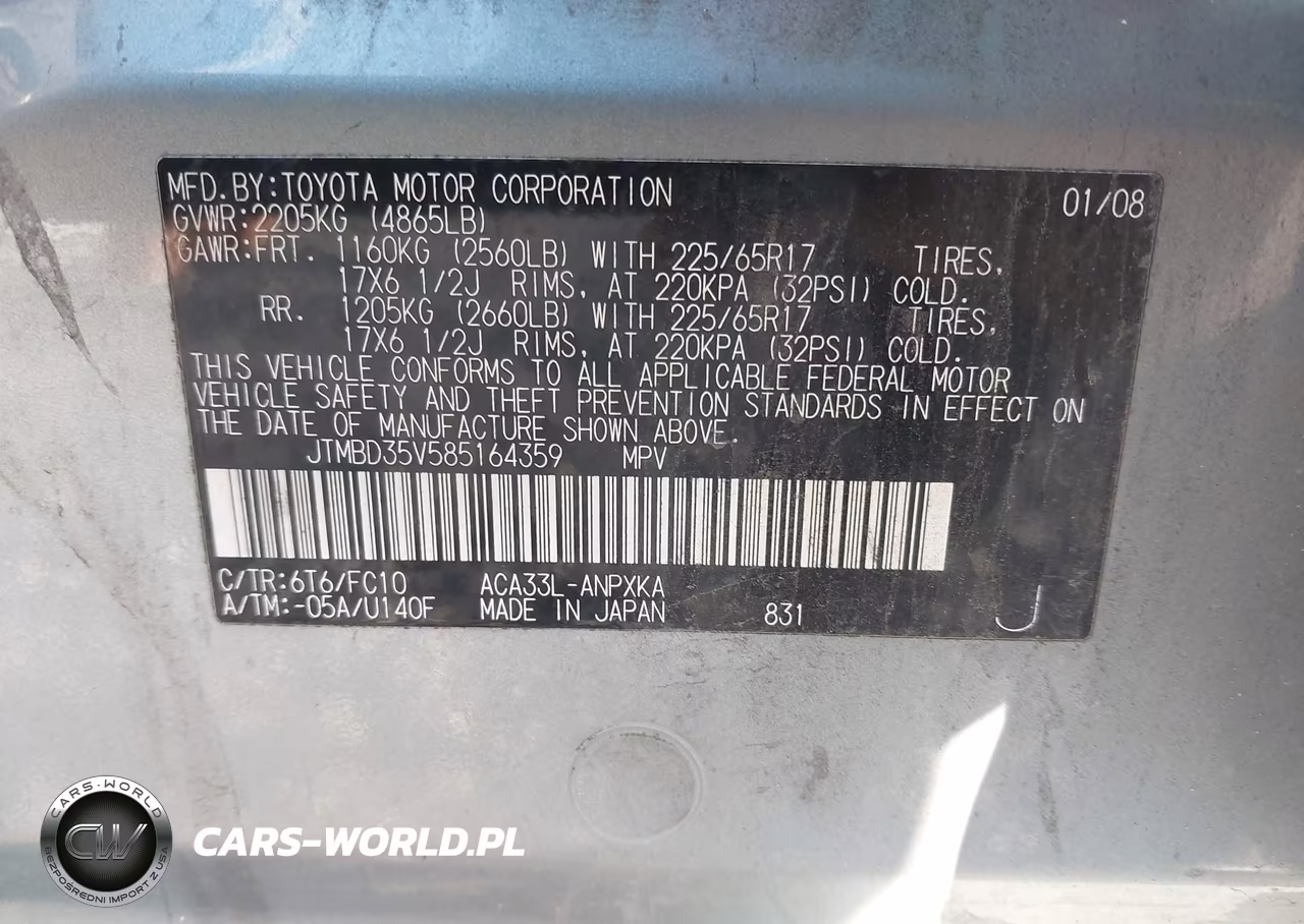 2008 Toyota Rav4 VIN:JTMBD35V585164359 - 9