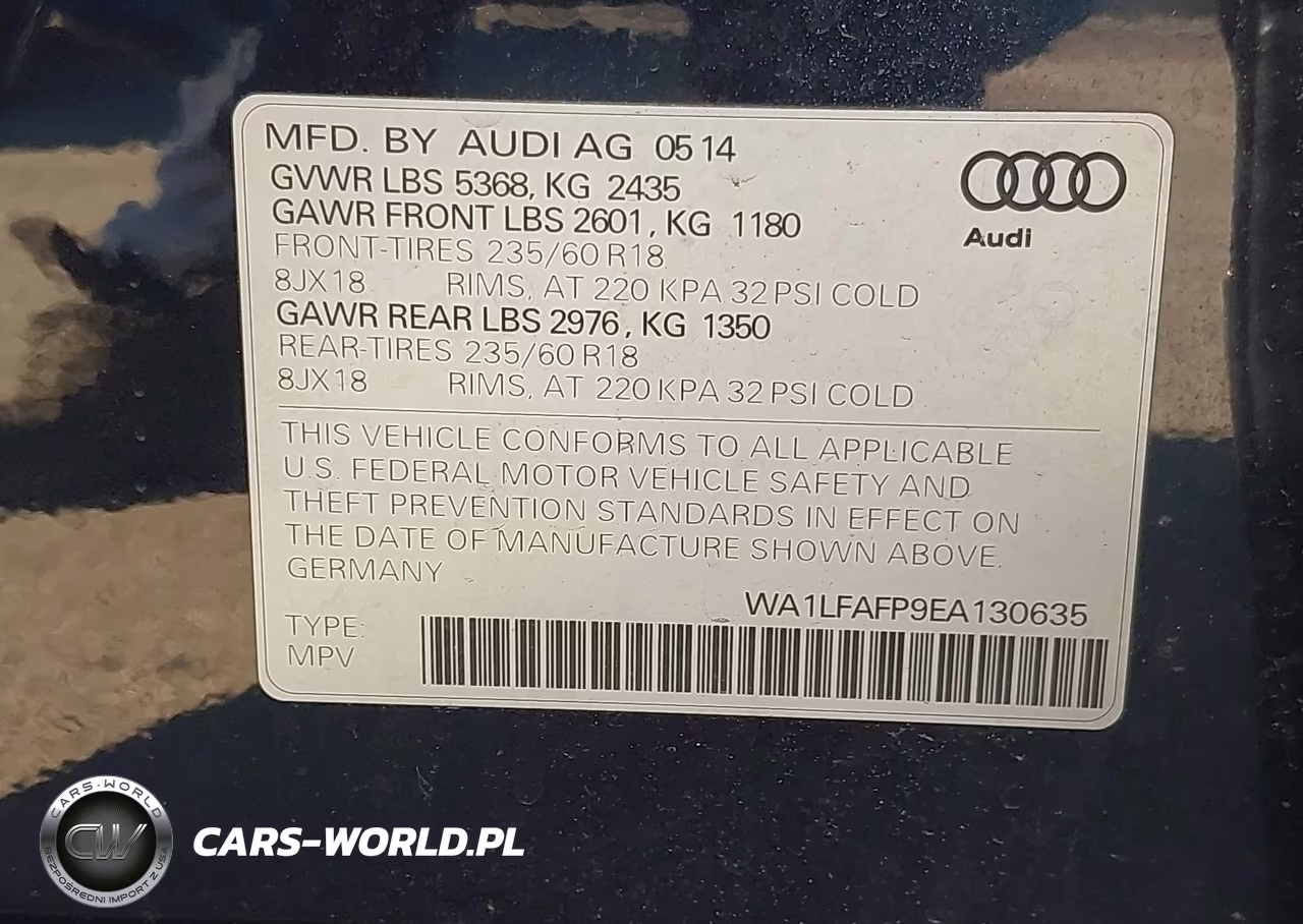 2014 Audi Q5 2.0T Premium VIN:WA1LFAFP9EA130635 - 9